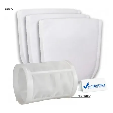 Kit 3 Filtro Tecido + 1 Pre-filtro Aspirador Makita Dcl180