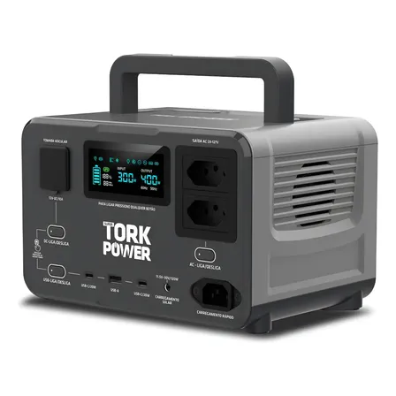 Estação De Energia Gerador Solar Tork 400w 256wh Bateria P04