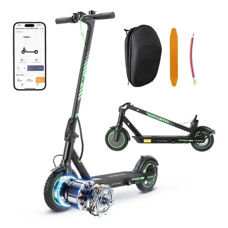 Gm5 P1 Max Patinete Elétrico Adulto, 400 W Scooter Elétrica, Autonomia De 30 Km Com A Bateria Totalmente Carregada, Velocidade Máxima De 25 Km/h, 10 Inch Pneu, Aplicativo Bluetooth, Preto