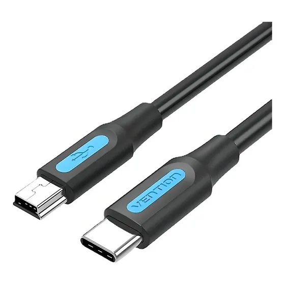 Cabo Usb C Para Mini Usb 2.0 2a Cameras 2m Vention Cowbh Cor Preto