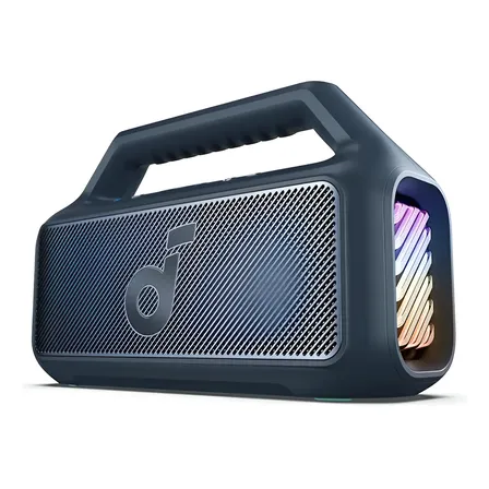 Caixa De Som Bluetooth Portátil Soundcore Boom 2 Com Bateria Original Amplificada 80w 24h De Reprodução Bassup 2.0... 127/220v