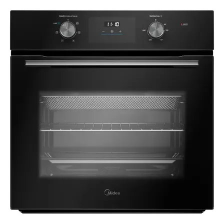 Forno Elétrico De Embutir 68l Digital Com Air Fryer Midea Preto 220v