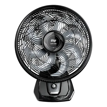 Ventilador Wap Flow Turbo De Mesa E Parede 180w Com 8 Pás E Oscilação 50 Cm 60 Preto 127v Plástico