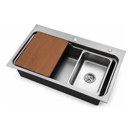 Cuba Inox Gourmet Cozinha Sobrepor Embutir 68x45cm Aço Inox 304 Acetinado Prateado