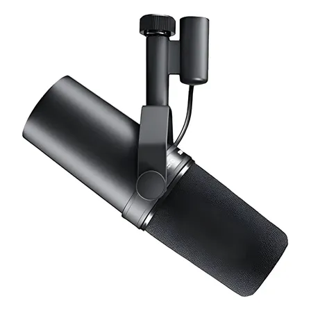 Microfone dinâmico SM7b para gravação e streaming