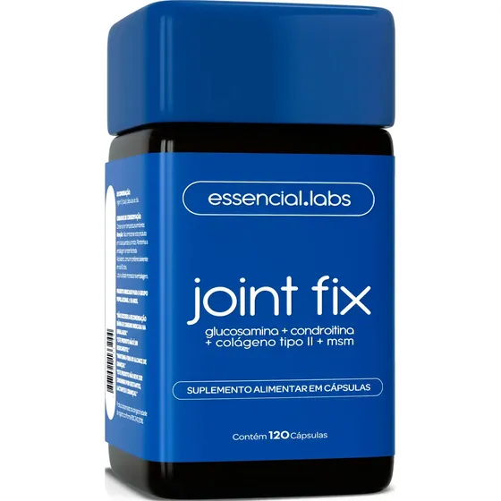 JOINT FIX com GLUCOSAMINA, CONDROITINA, COLÁGENO TIPO 2 e MSM - Fórmula Exclusiva para as Articulações com Máxima Concentração - 120 Cápsulas