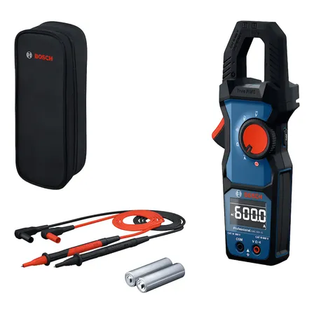 Alicate Amperímetro Trms Bosch Gmc 600-15 Com Pilha E Bolsa De Transporte
