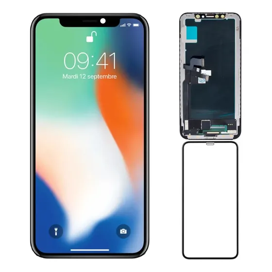 Tela VIVID HD+ Compatível iPhone X 10 + Película | A1865 A1901 A1902 | Módulo Display Frontal Touch Premium Preto