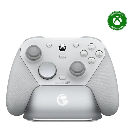 Controle Gamesir G7 Pro Trimodo Para Xbox Series S/x, Xbox One, Pc Windows E Android Com Dock Magnética, Sensor Hall Anti-drift, Botões Personalizáveis, Rgb, Áudio 3.5mm Cor Branco