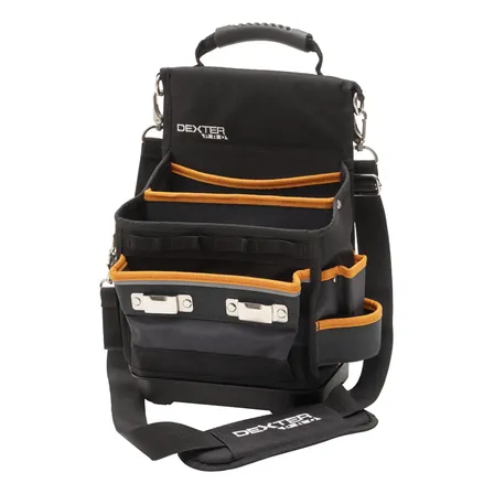 Bolsa Ferramentas Eletricista Dexter Pro 25x19x25cm 8Kg Preto