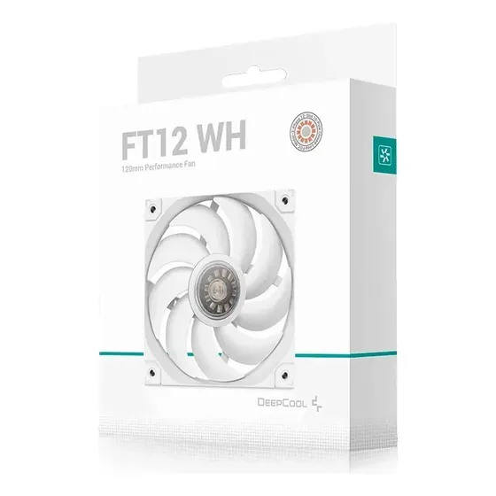 Kit 3 Cooler Fan Para Gabinete Deepcool Ft12 Performance Branco, 120mm, Pwm, 2150 Rpm, 75 Cfm
