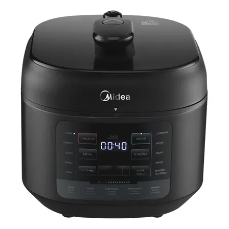 Panela De Pressão Elétrica 5l Nutripro Preta Midea Cor Preto