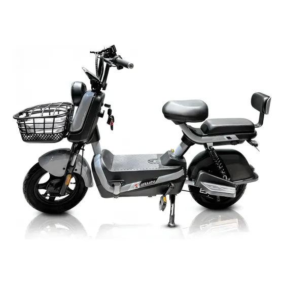 Bicicleta Elétrica Scooter J10 800w Bateria Lítio Removível Cor Cinza