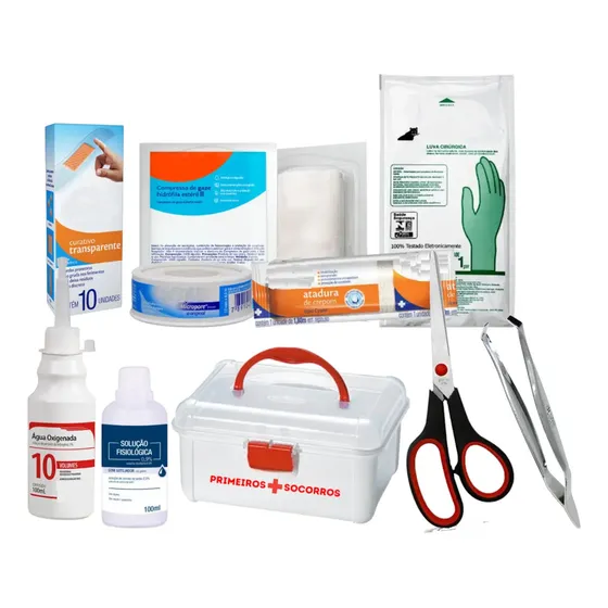 Kit Básico de Primeiros Socorros Plástico por KPS