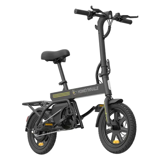 Bicicleta Elétrica Honeywhale B20-5 Dobrável para Adulto, 350 W e Aro 14
