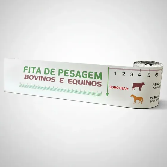 Fita Métrica Prático Para Pesagem De Bovinos E Equinos Branco