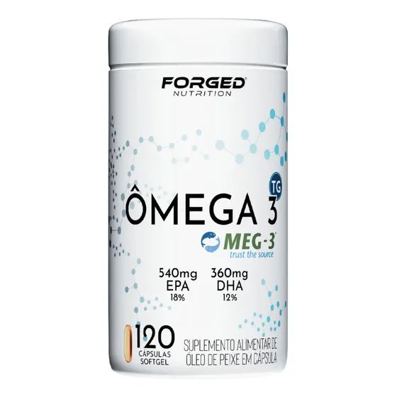 Ômega 3 Tg Meg-3 18/12 Alta Concentração Epa 540mg Dha 360mg 120 Cápsulas Forged Nutrition