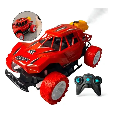 Carrinho Controle Remoto 4x4 Solta Fumaça Brinquedo Radical Recarregável Presente Dia Crianças Marca Ninho Boy Colorido Carro Superfine