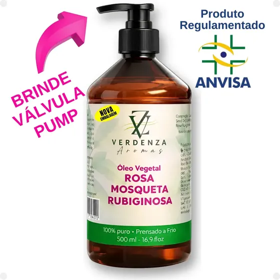 Óleo Vegetal Rosa Mosqueta Rubiginosa Puro Antirrugas 500ml Não Tem Fragrância