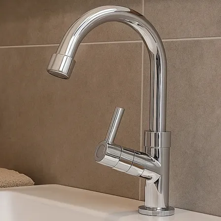 Torneira Bica Lavatório Em Abs Simples De Mesa Cor Cromada Luxo Lavabo Lavatório Fria Tkla