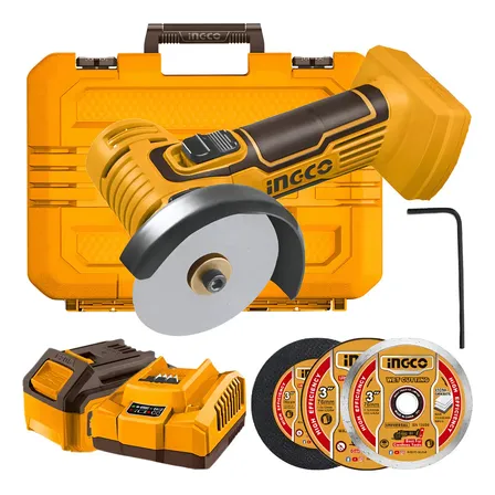 Mini Esmerilhadeira 3'' 20v M6 Bat 2ah Cagli76012-9 Ingco Cor Amarelo
