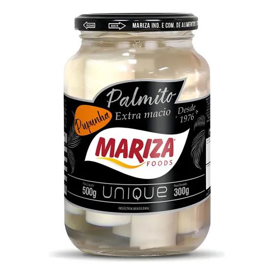 Kit C/15und Palmito Pupunha Inteiro Mariza Unique 300g