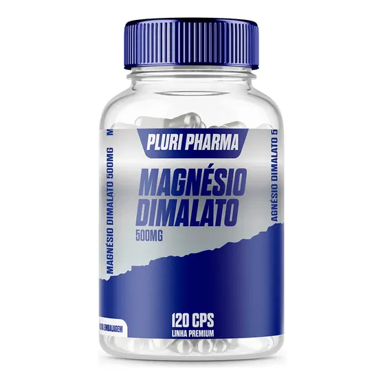Magnésio Dimalato 500mg 120 Cápsulas Pluri Pharma Sem Glúten