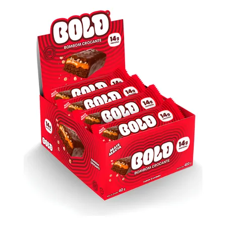 Barra De Proteína Bold Bombom Crocante 40g