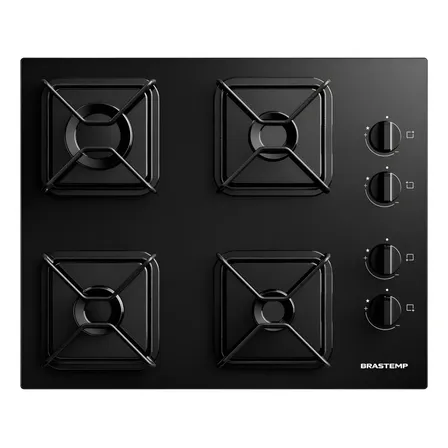 Cooktop Brastemp a Gás 4 Bocas com Grades de Ferro - BDD61BE