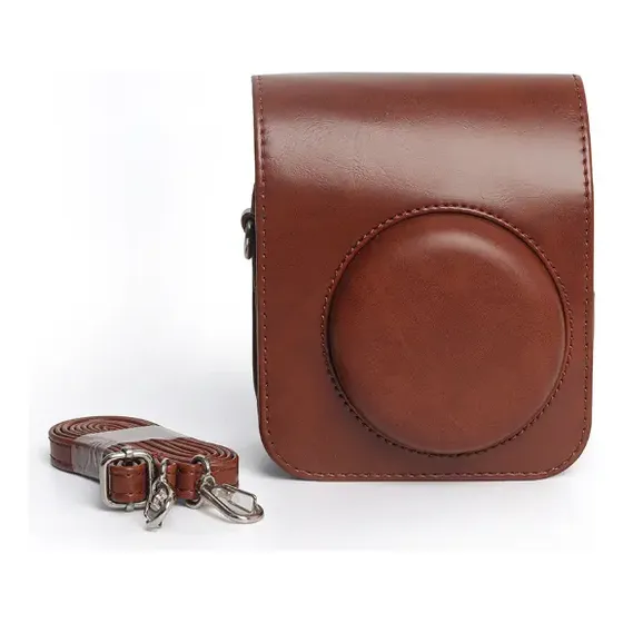 Cores Bolsa Capa Para Câmera Instax Mini 12 Cor Marrom