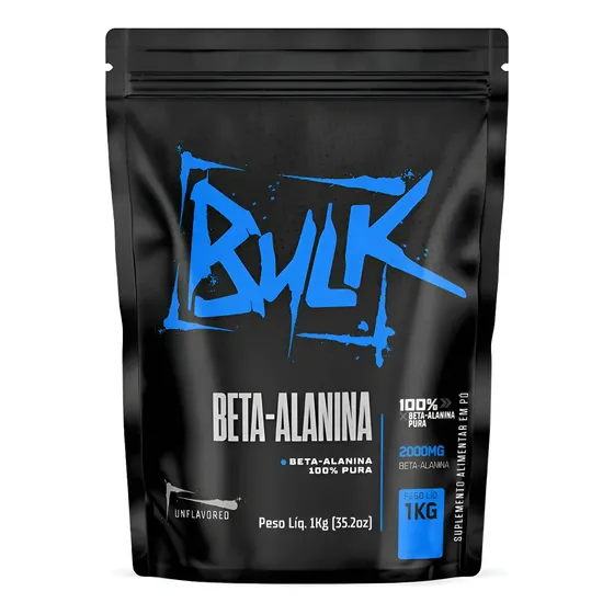 Suplemento Beta Alanina 100% Pura 1Kg Bulk Nutrition Sem Sabor Pó