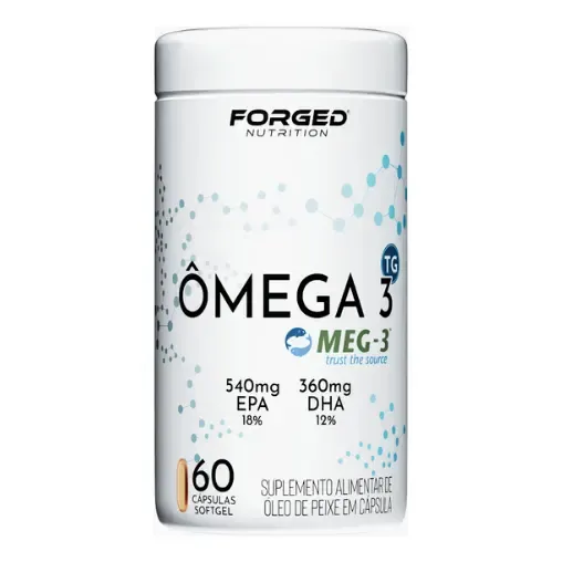 Ômega 3 Tg Meg-3 18/12 Alta Concentração Epa 540mg Dha 360mg 60 Cápsulas Forged Nutrition