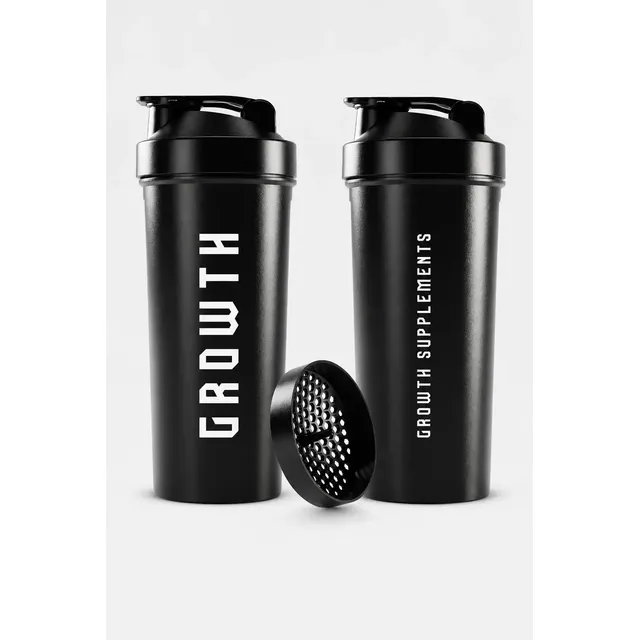 Coqueteleira Shaker Academia 600ml Growth Supplements Preto