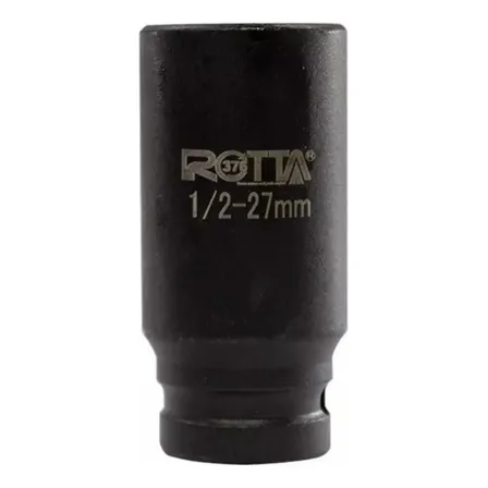 Soquete Impacto Longo 1/2 27mm Aço Sextavado Rotta