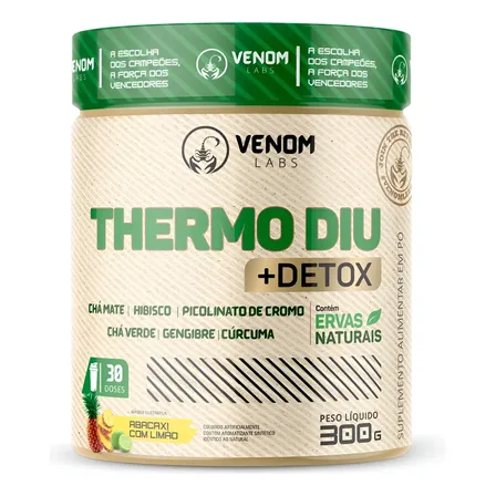 Thermo Diu 300g (termogênico + Diurético + Detox) Venom Labs Sabor Abacaxi Com Limão