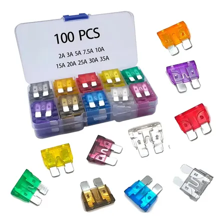 Fusível Automotivo Médio Lâmina Kit 100PCS 2A-35A Onn Smart Things