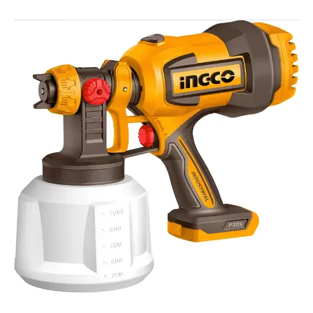Pistola De Pintura Sem Fio Ingco 20v 800 Ml Cor Amarela Amarelo