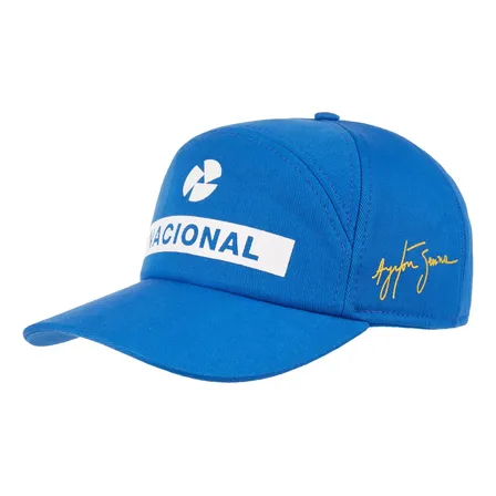 Boné Snapback Azul Royal 100% Algodão Ayrton Senna Unissex Un Unica