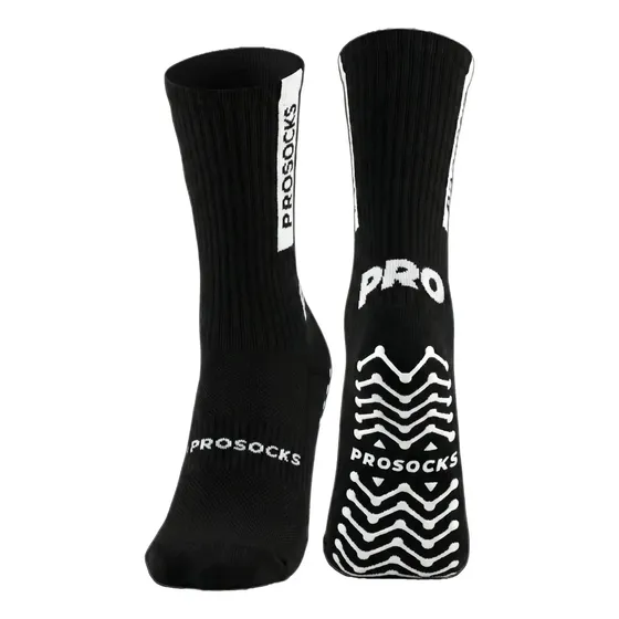 Meia Antiderrapante Futebol Prosocks Ultragrip Cano Alto Meião Futebol Grip Para Chuteira Meia Esportiva Com Alta Estabilidade, Conforto E Tecnologia Profissional | Preta, Tamanho 38-44
