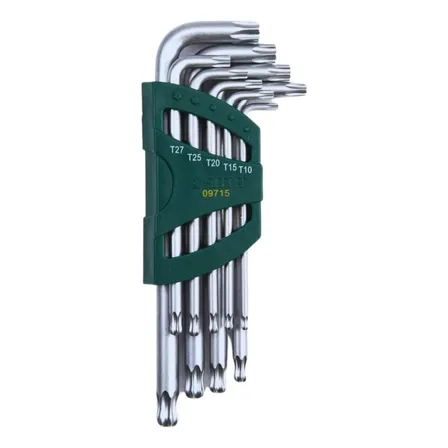 Jogo De Chaves Sata Torx Estrela 9pcs St09715 Prateado