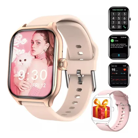 Relógio Inteligente Smartwatch Bluetooth Aiyin Gts4 Ultra Max Masculino E Feminino Cor Dourado Para Android Ios Modos Esporte 2.01 51mm Digital Voz Chamada Presente Pulseira Para Silicone Assistente