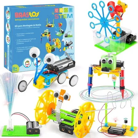 Camewin Blocos Construção Brinquedo 6 Kits De Robótica Stem 13 Kits De Ciência Eletrônica
