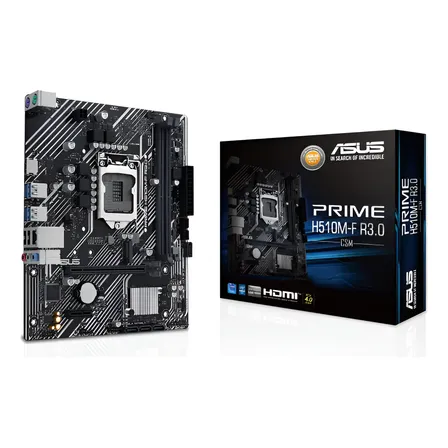 Placa-mãe Asus Prime H510m-f Para Intel Lga 1200 Ddr4 Micro Atx Preto
