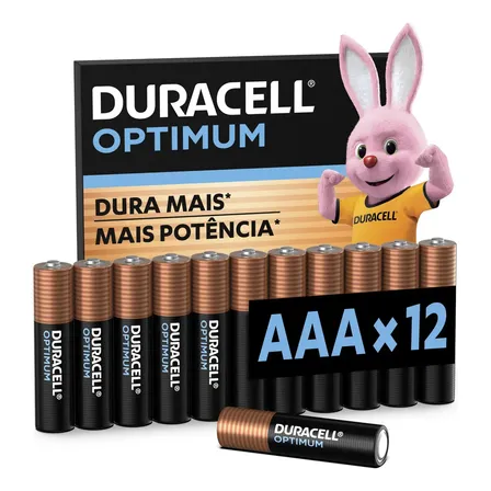 Pilha Aaa Duracell Optimum Duracell Optimum Cilíndrica - Kit De 12 Unidades