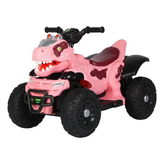 Quadriciclo Elétrico Infantil Marcha Frente/ré Dino Maxitoys - Rosa