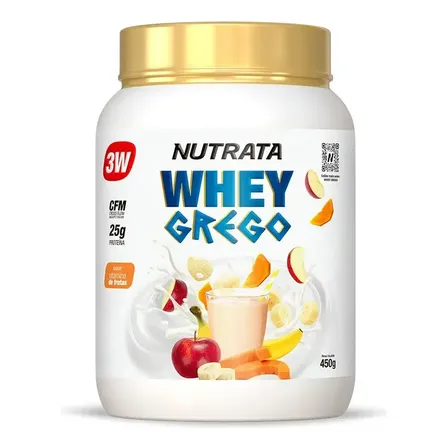 Whey Grego 3w Pote 450g Vitamina De Frutas Nutrata Vitamina De Frutas