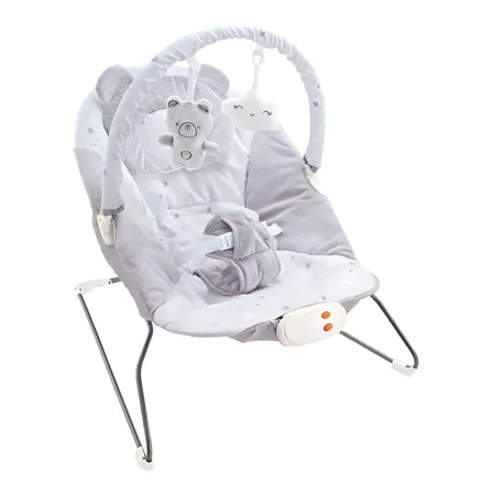 Cadeira Descanso Bebê Musical Polar Skyline Cinza Maxi Baby Liso