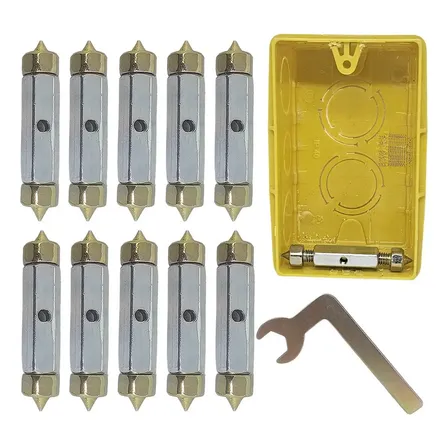 Kit 10 Reparo Salva Caixinha Luz Tomada 4x2 Bestfer Aço Carbono