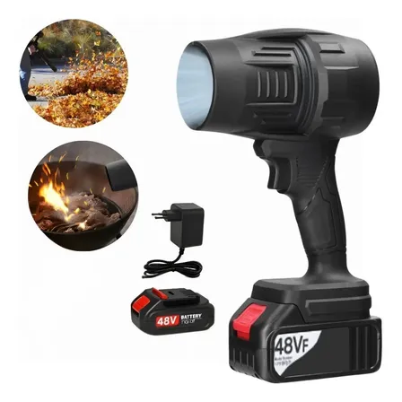 Soprador de Folhas Sopradora Jardim Folha Bateria 48V Turbo Preto 800W