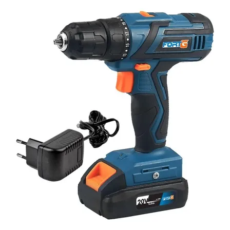 Parafusadeira/furadeira Bateria 20v Max Lítio 3/8 Fortg Azul